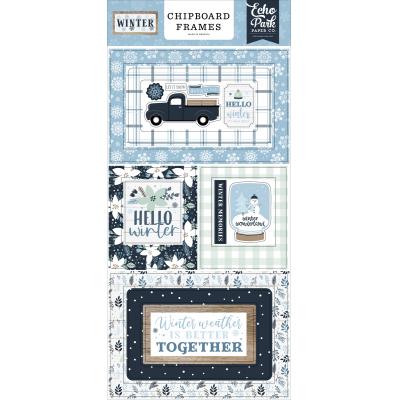 Echo Park Winter Sticker - Chipboard Frames